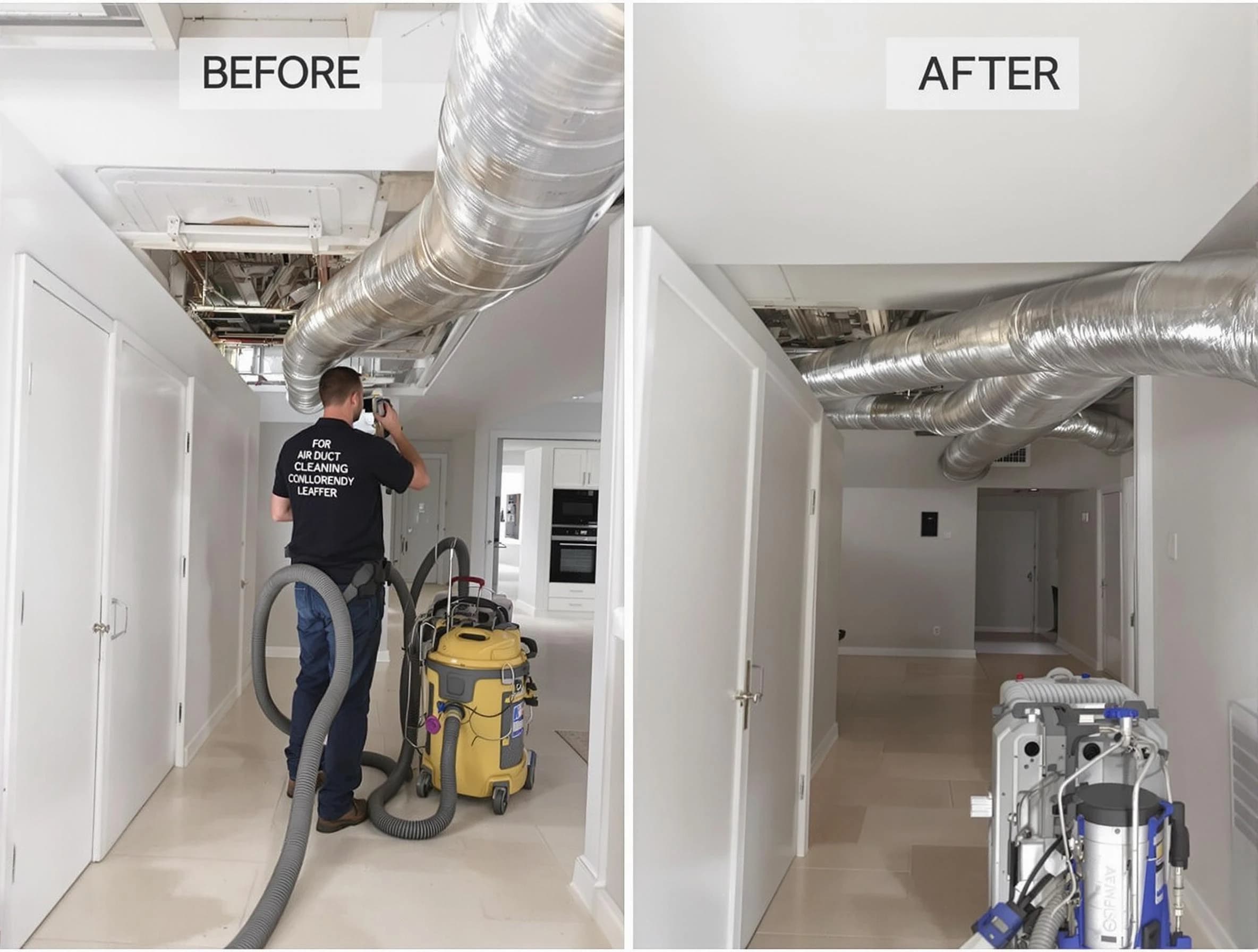 Bluffdale Air Duct Cleaning professional performing thorough air duct cleaning in Bluffdale