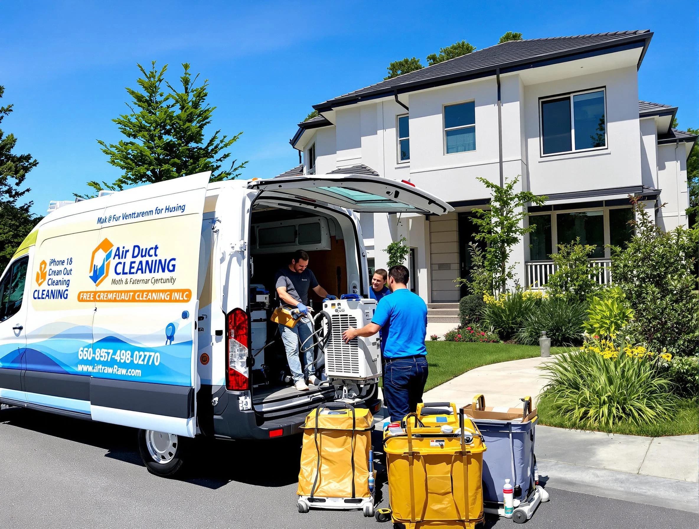 Bluffdale Air Duct Cleaning technician performing professional air duct cleaning in Bluffdale