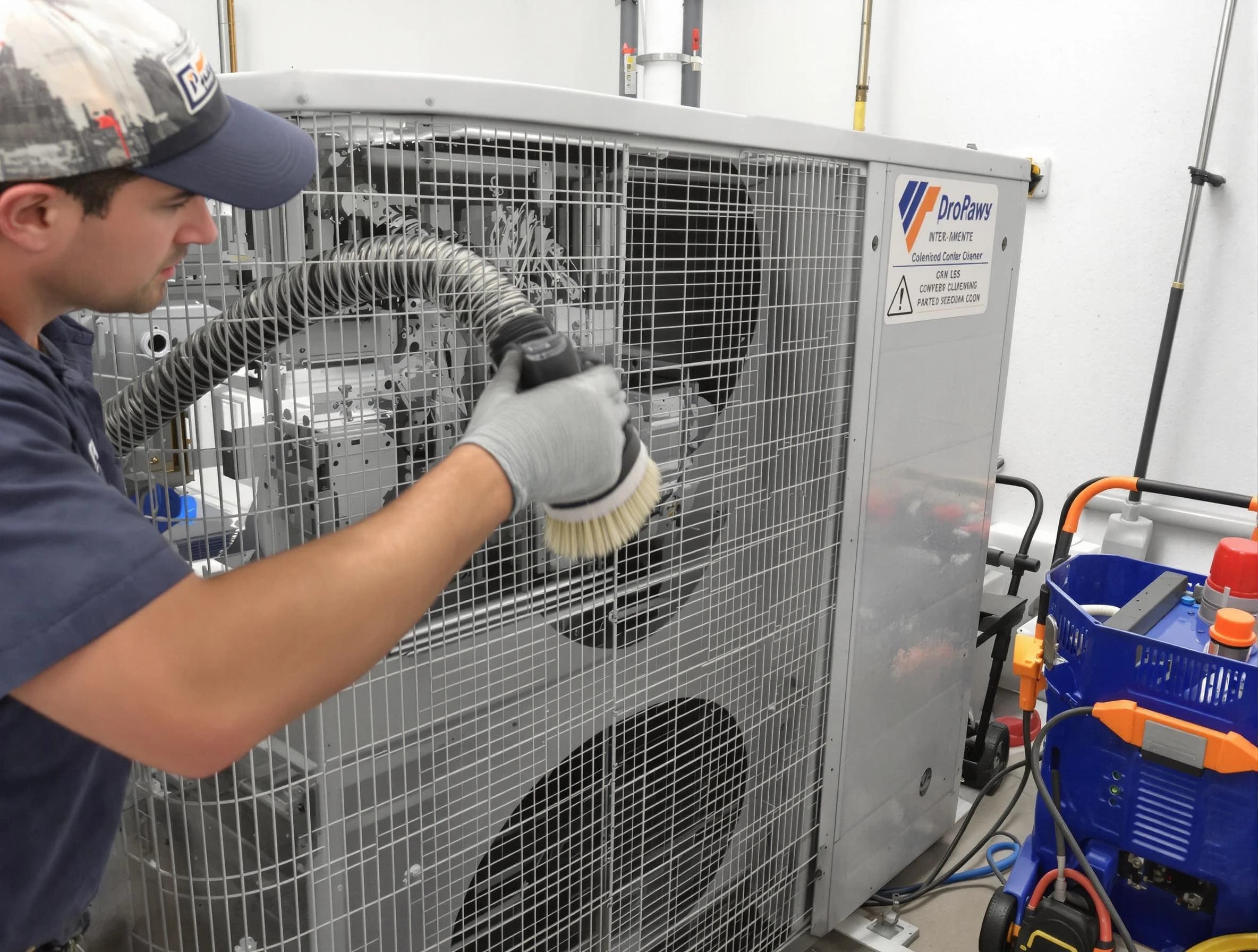 Bluffdale Air Duct Cleaning specialist performing precision AC coil cleaning for improved system performance in Bluffdale