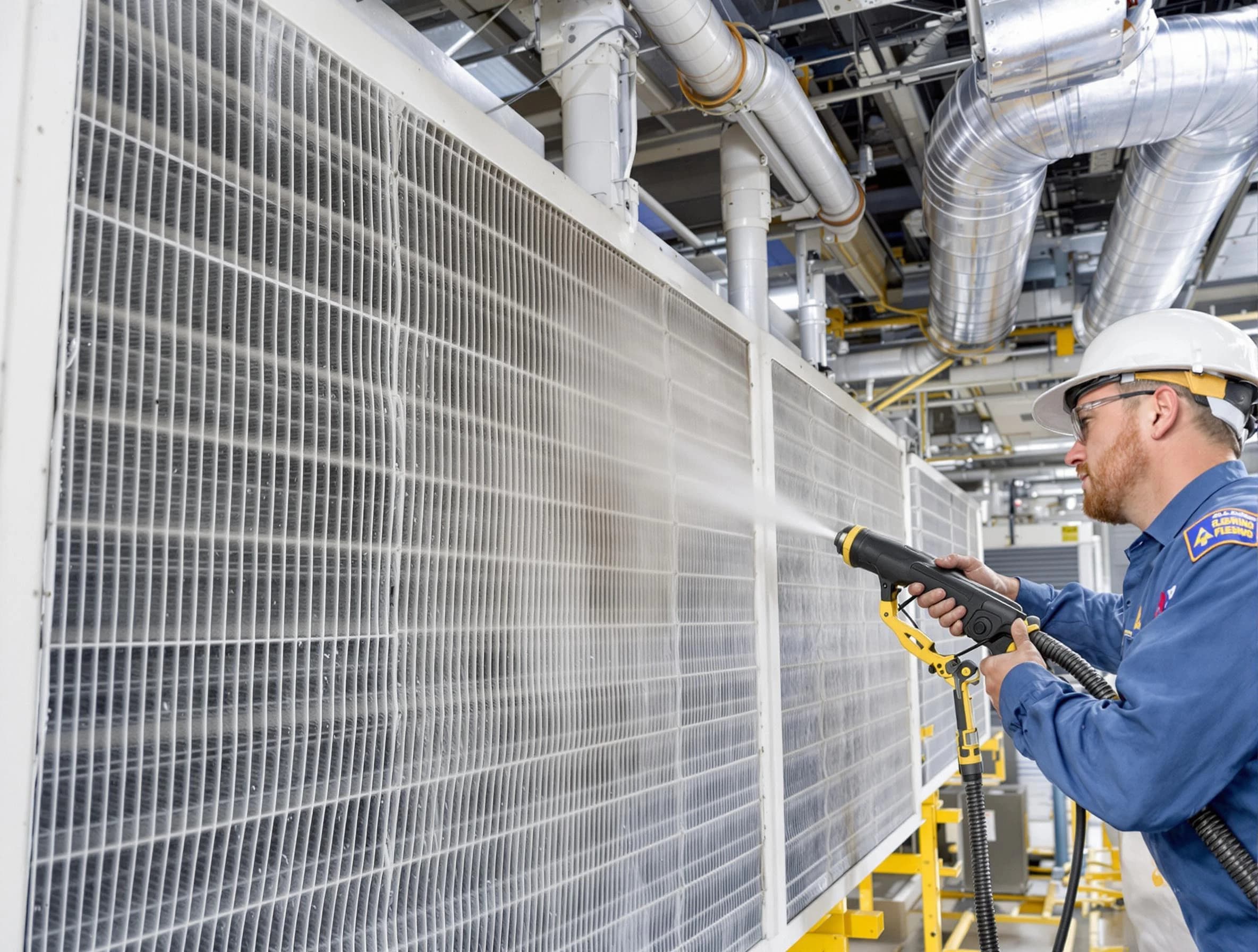 Professional commercial coil cleaning by Bluffdale Air Duct Cleaning in Bluffdale