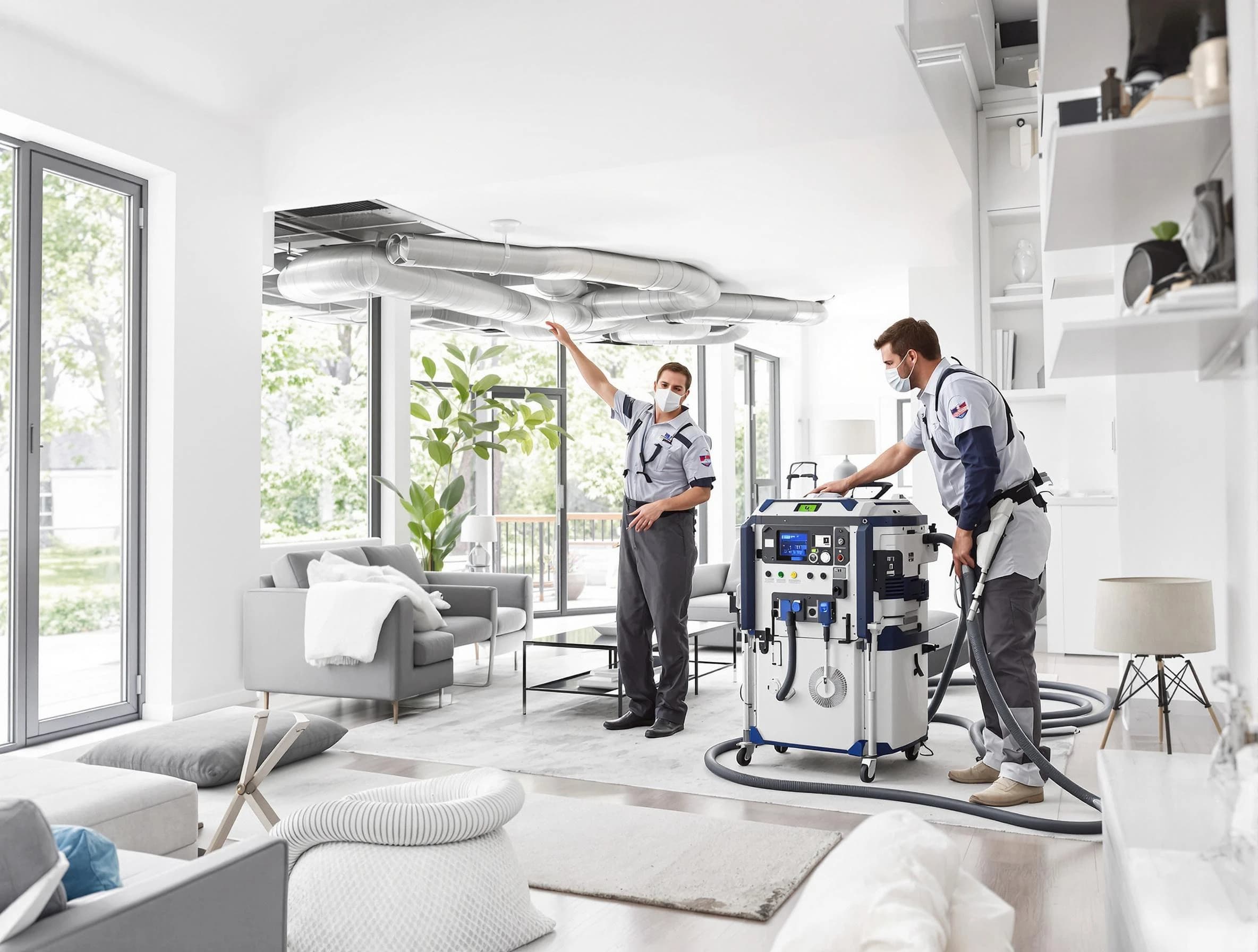 Bluffdale Air Duct Cleaning professional conducting pure air duct cleaning with state-of-the-art equipment in Bluffdale