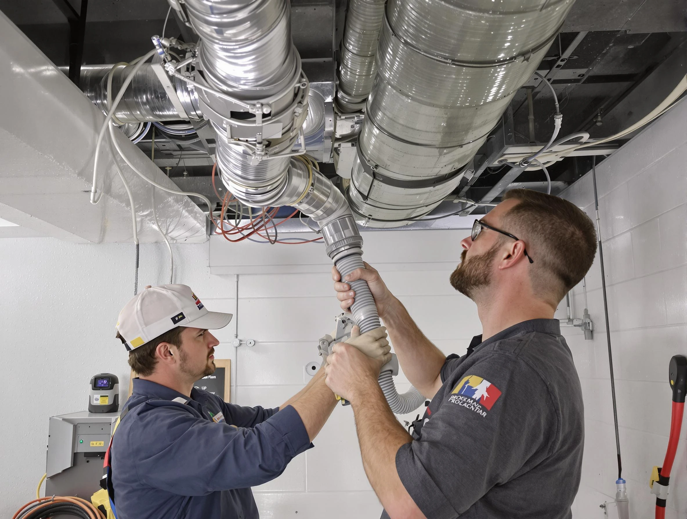 Bluffdale Air Duct Cleaning technician performing thorough AC duct cleaning in Bluffdale