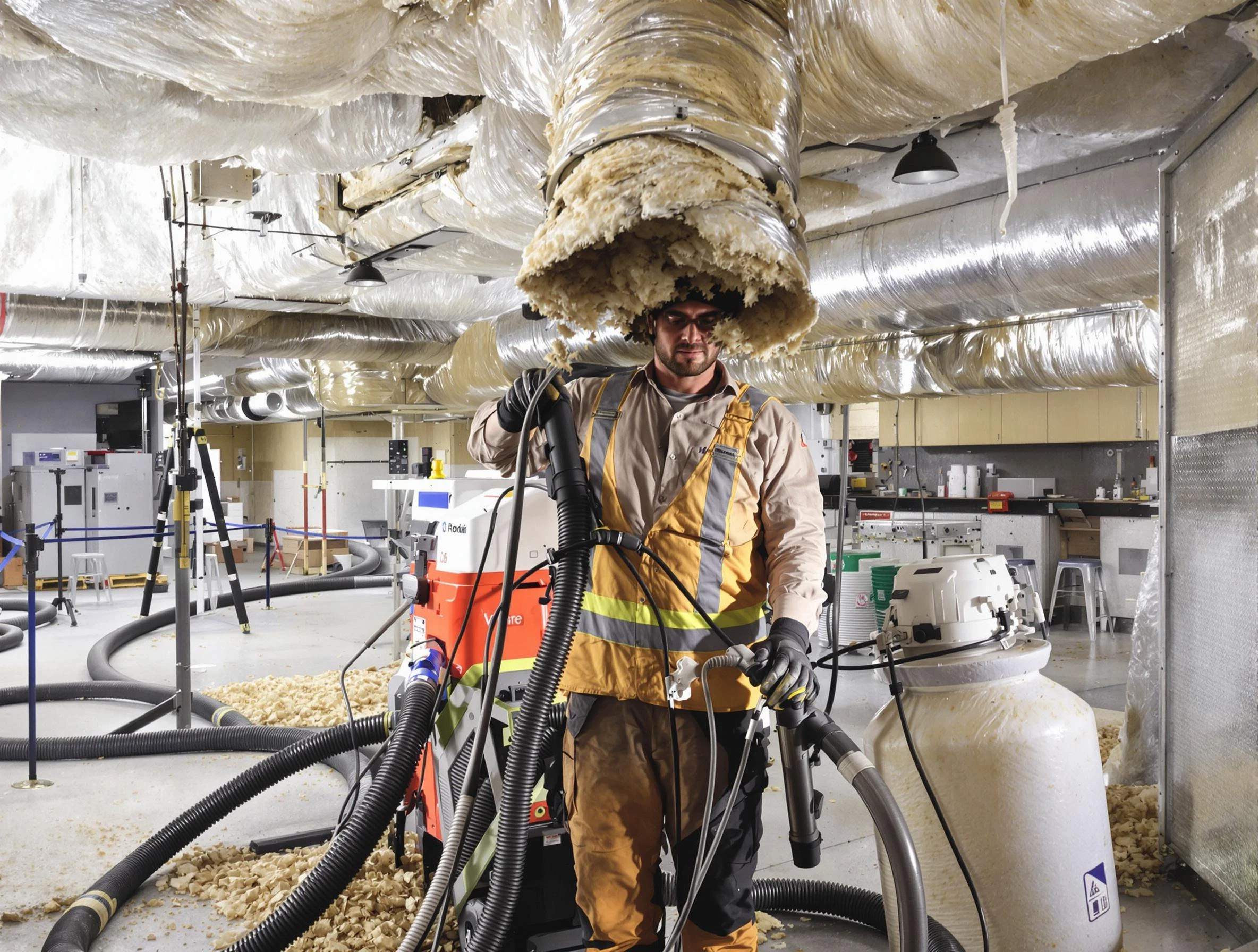 Professional vacuum insulation removal by Bluffdale Air Duct Cleaning expert in Bluffdale